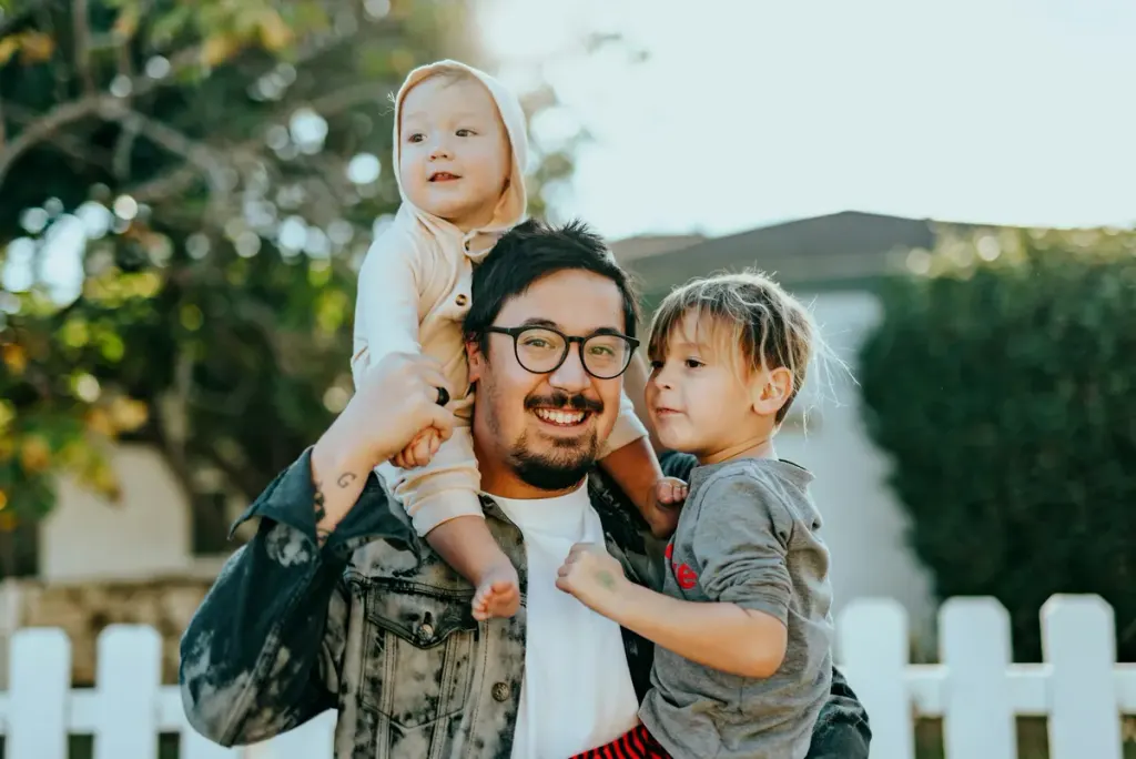 Family in park